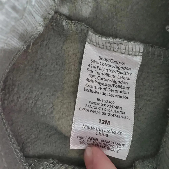 Wonder Nation Toddler Boy Hoodie and Joggers Set 2-Piece Size 12m Green Dino - Picture 7 of 14